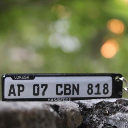 Single Line Number Plate Keychain [GEL] | MotorbikeCustoms | Check Now!