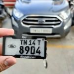 number plate keychain