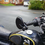 Round Foldable Anti Glare Bar End Side Mirror