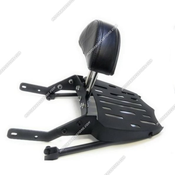 Luggage Carrier with Cushion Adjustable Backrest for Royal Enfield (1)