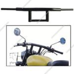 Curved PipeHandle Bar Rod Black for Royal Enfield (1)