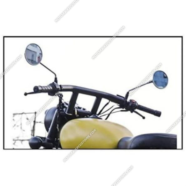 Curved PipeHandle Bar Rod Black for Royal Enfield (4)