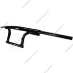 Dual Triple Curved Handlebar PipeRod Black for Royal Enfield