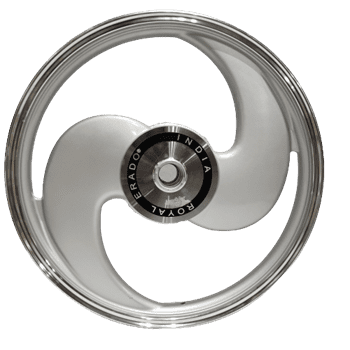 S alloys wheels for royal enfield bullet – silver (1)