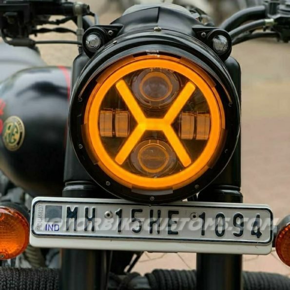 X Headlight For Royal Enfield (1)
