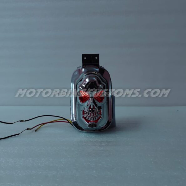 Rear Skull Brake Tail Light Chrome