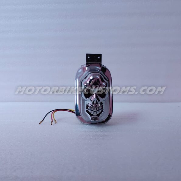 Rear Skull Brake Tail Light Chrome.1
