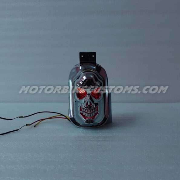 Rear Skull Brake Tail Light Chrome.2