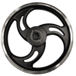 3 Waves alloys wheels for royal enfield bullet - black (1)