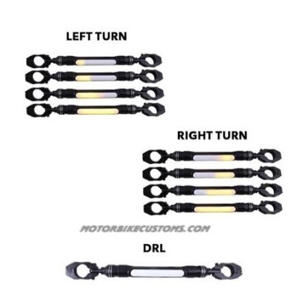 Adjustable Handlebar Rod With LED Light For Universal Motorbikes