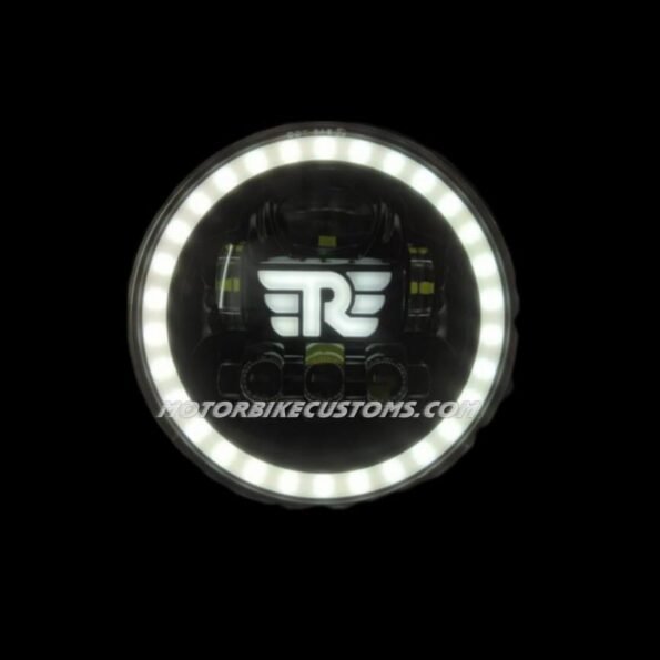 Royal Enfield logo Thunder LED Reflect Headlight With DRL (4)