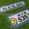 Customs Color Border Number Plate with RE Logo