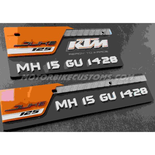 KTM DUKE Number Plate 0 KTM DUKE Number Plate