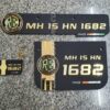 Matt Black Gold combination Number Plates