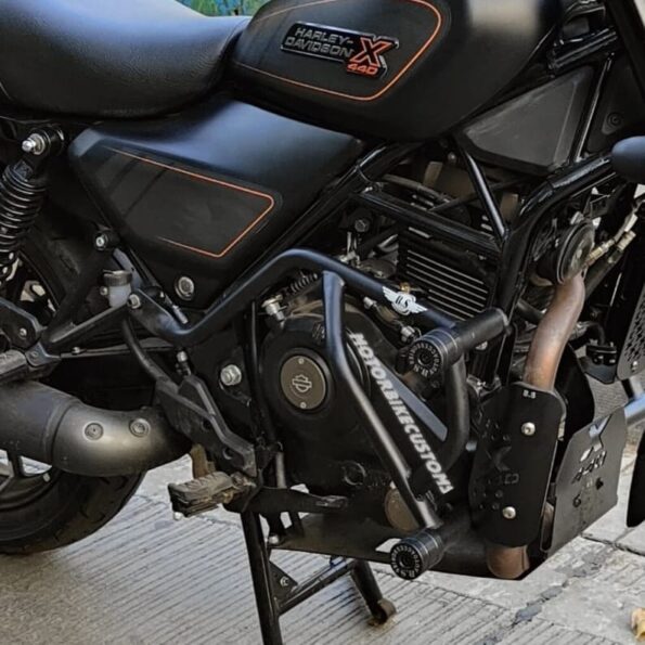 Dual Slider Leg Crash Guard For Harley Davidson X440 (4)