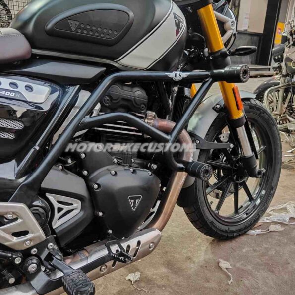 Dual Slider Leg Guard For Triumph Scrambler 400x (3) Dual Slider Leg Guard For Triumph Scrambler 400x