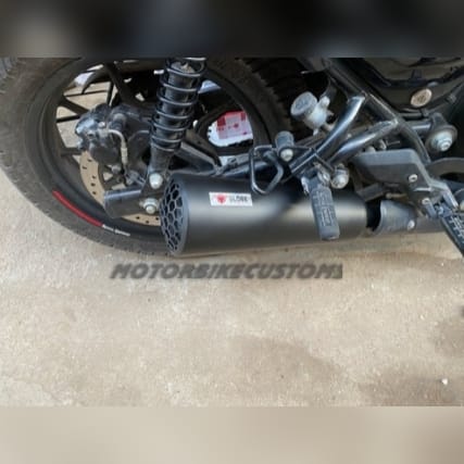 Globe Cage Exhaust For Royal Enfield Meteor 350 (1)