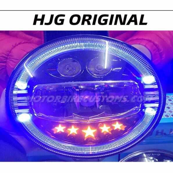 HJG NEW Star Headlight With Blue and Yellow DRL (90-110Watts).2